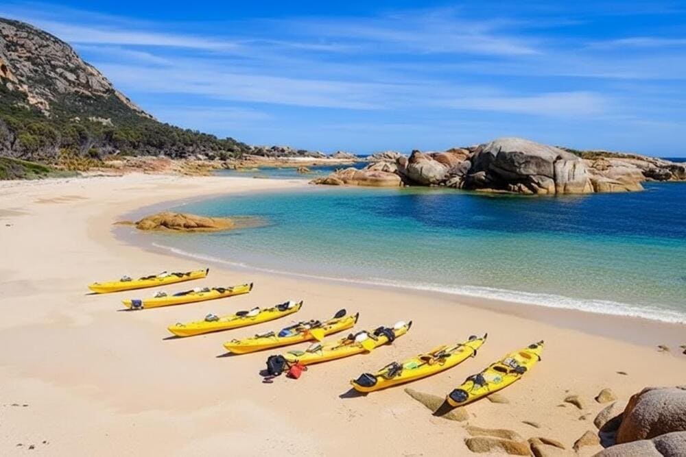 Chèo thuyền kayak, hoạt động thú vị nên thử khi đến biển Cửa Tùng.